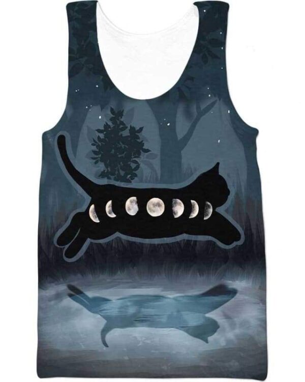 Lunar Cat - All Over Apparel - Tank Top / S - www.secrettees.com