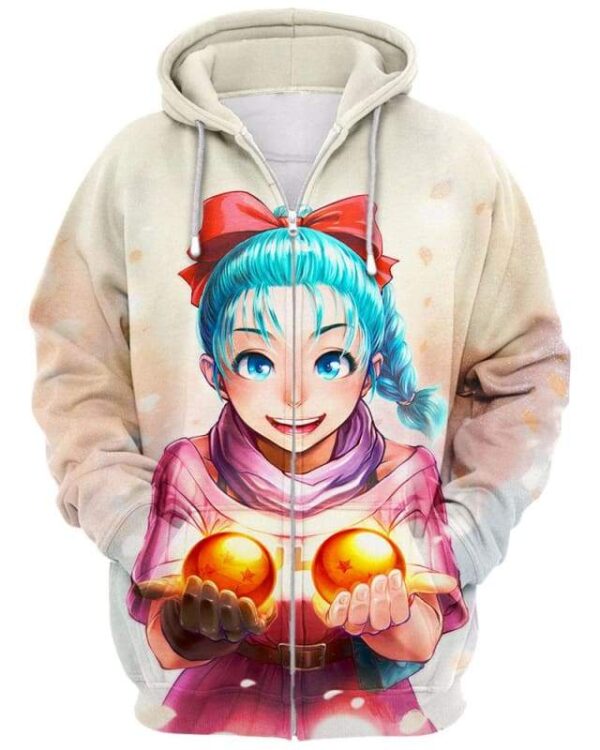Magic Dragon Balls - All Over Apparel - Zip Hoodie / S - www.secrettees.com