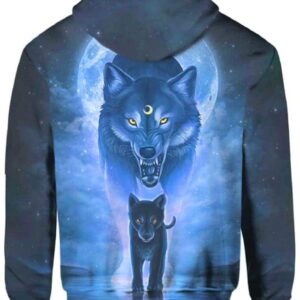 Male Wolves Moon Galaxy - All Over Apparel - www.secrettees.com