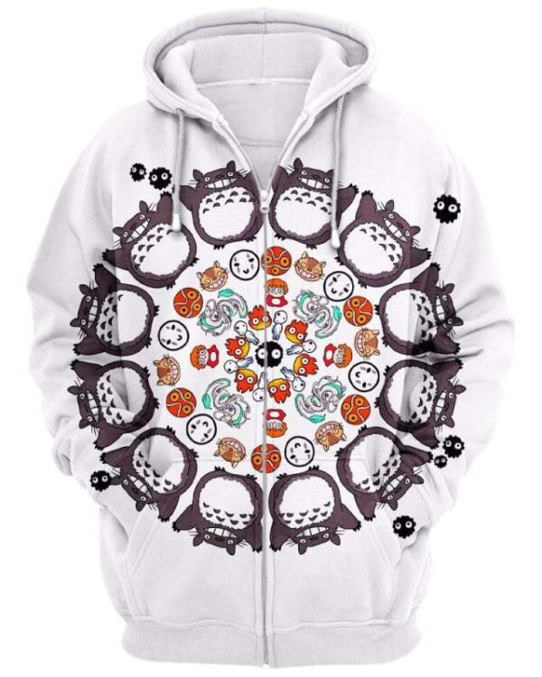 Mandala - All Over Apparel - Zip Hoodie / S - www.secrettees.com