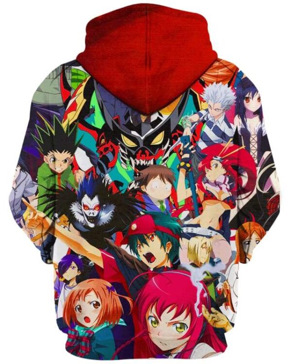 Manga Characters - All Over Apparel - www.secrettees.com