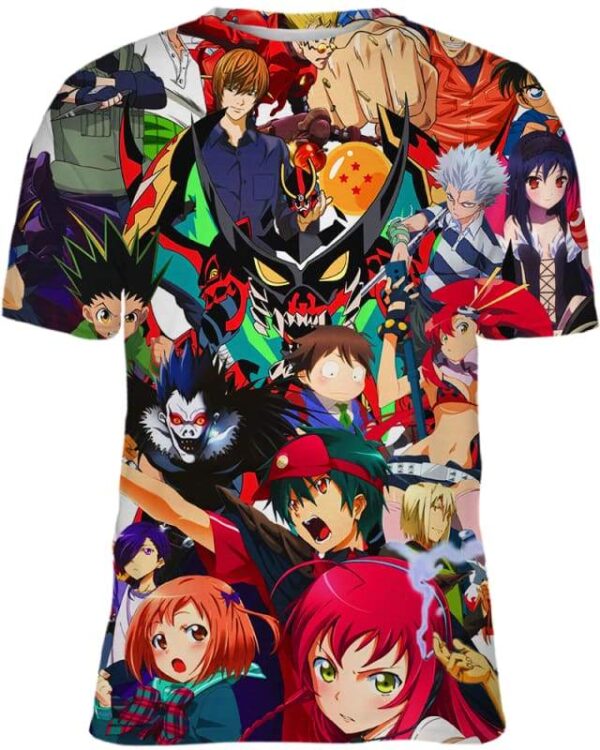 Manga Characters - All Over Apparel - T-Shirt / S - www.secrettees.com