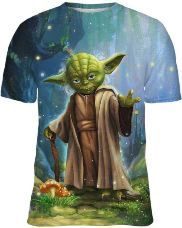 Master Yoda In The Forest - All Over Apparel - Kid Tee / S - www.secrettees.com