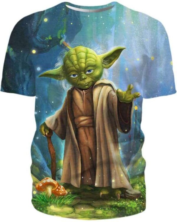 Master Yoda In The Forest - All Over Apparel - T-Shirt / S - www.secrettees.com