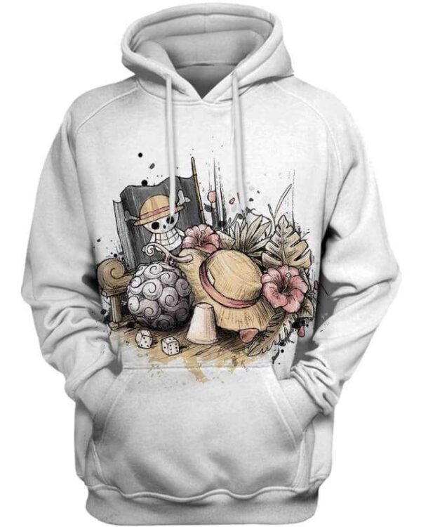Memories Of The Pirate - All Over Apparel - Hoodie / S - www.secrettees.com