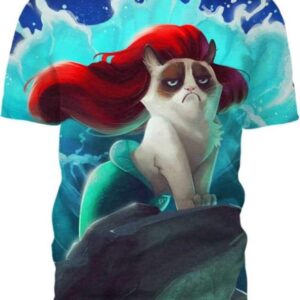 Mermaid Cat - All Over Apparel - T-Shirt / S - www.secrettees.com