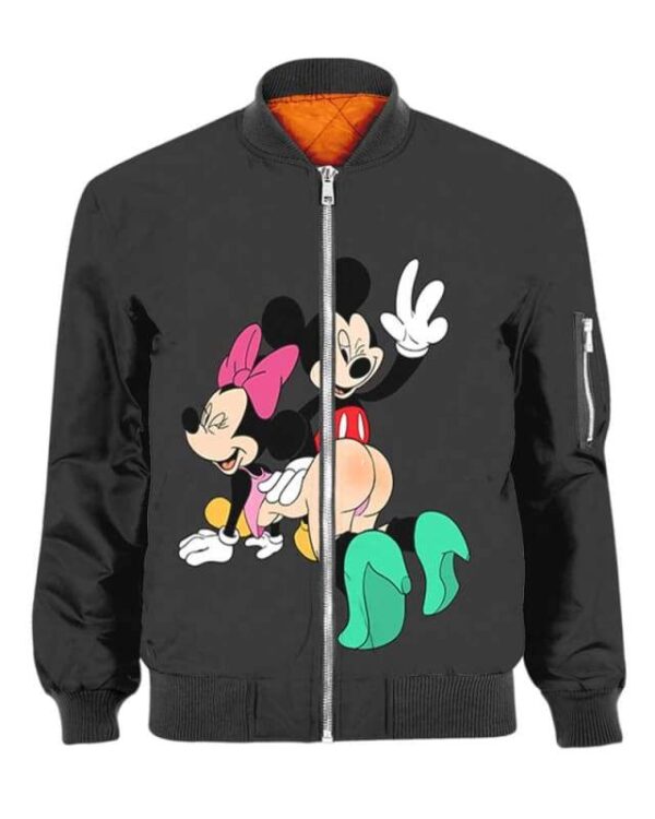 Mickey & Minnie Sculaccia - All Over Apparel - Bomber / S - www.secrettees.com