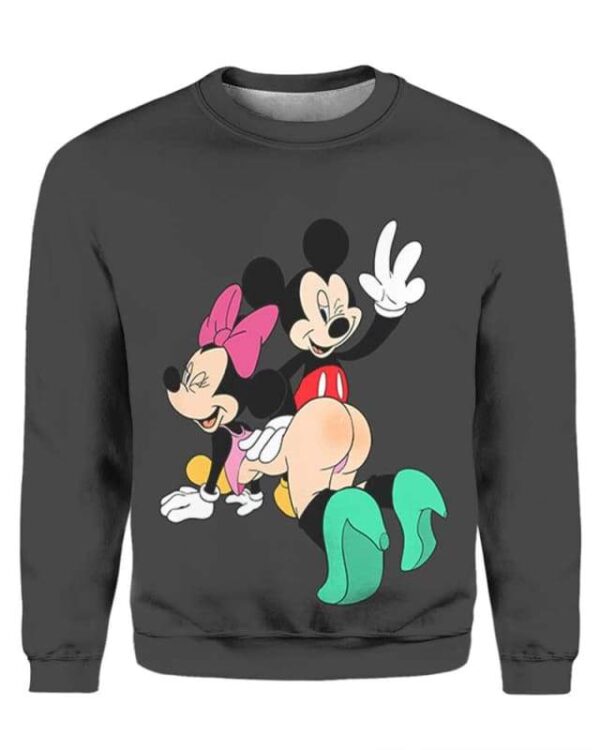 Mickey & Minnie Sculaccia - All Over Apparel - Sweatshirt / S - www.secrettees.com