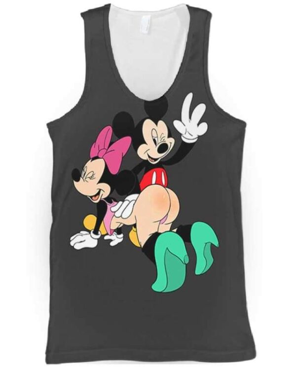 Mickey & Minnie Sculaccia - All Over Apparel - Tank Top / S - www.secrettees.com