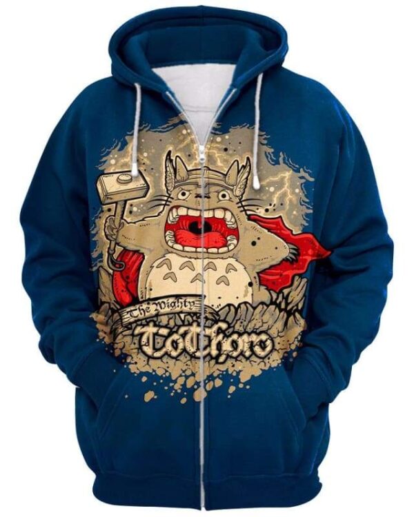 Mighty To-Thoro - All Over Apparel - Zip Hoodie / S - www.secrettees.com