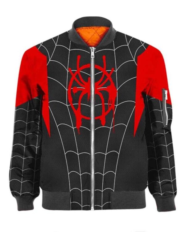 Miles Morales Costume - All Over Apparel - Bomber / S - www.secrettees.com