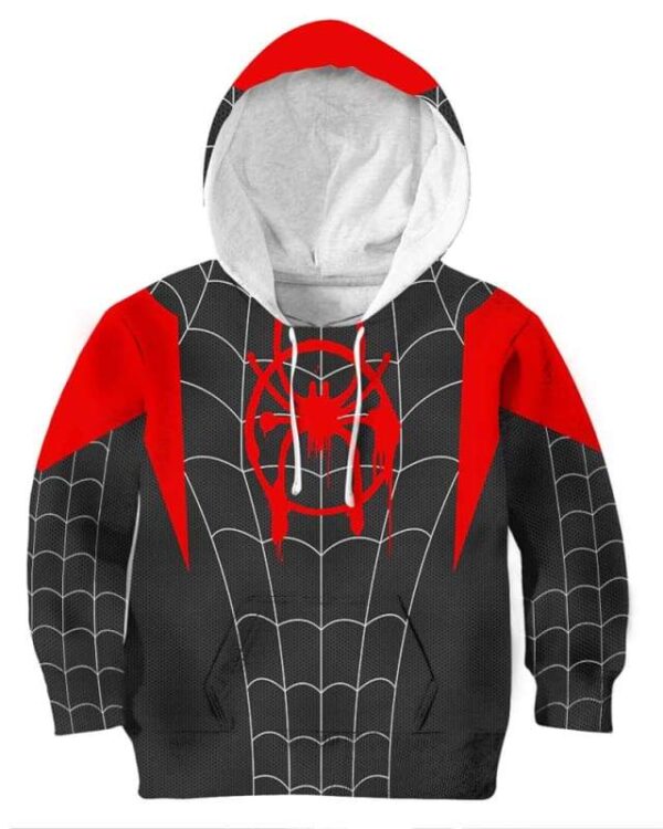 Miles Morales Costume - All Over Apparel - Kid Hoodie / S - www.secrettees.com