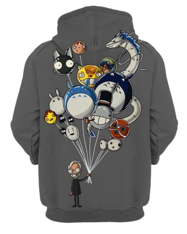 Miyazaki’s Balloons - All Over Apparel - www.secrettees.com