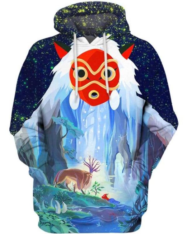 Mononoke Mask - All Over Apparel - Hoodie / S - www.secrettees.com