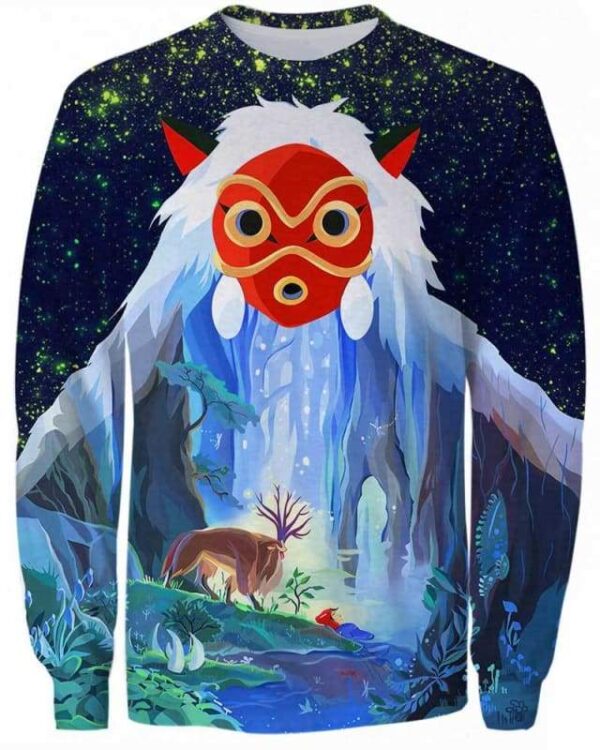 Mononoke Mask - All Over Apparel - Sweatshirt / S - www.secrettees.com