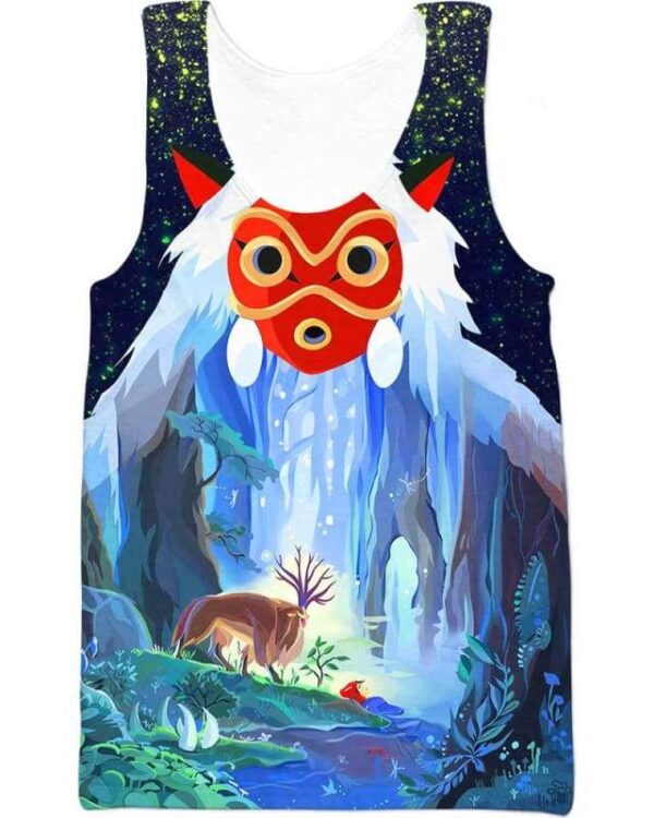 Mononoke Mask - All Over Apparel - Tank Top / S - www.secrettees.com