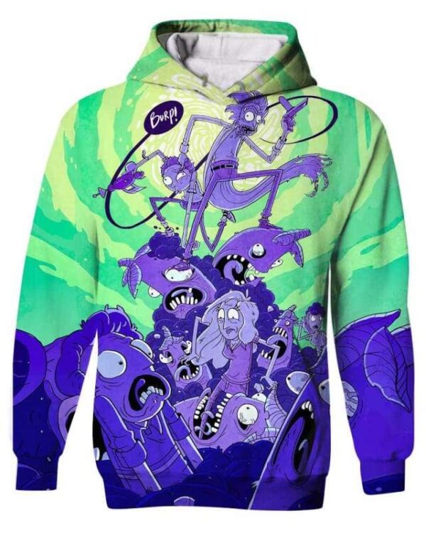 Monster War - All Over Apparel - Kid Hoodie / S - www.secrettees.com