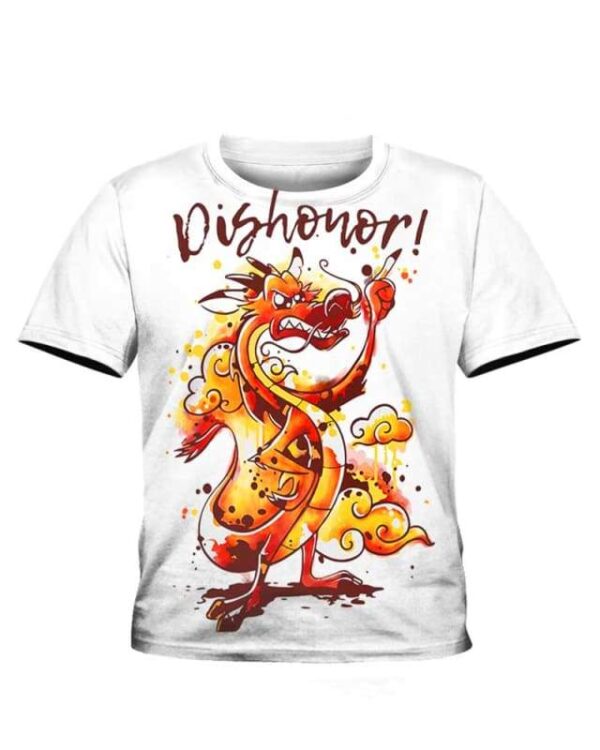 Mushu Dishonor - All Over Apparel - Kid Tee / S - www.secrettees.com