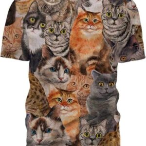 My God It’s Full Of Cats on Space 3D T-shirt - All Over Apparel - T-Shirt / S - www.secrettees.com