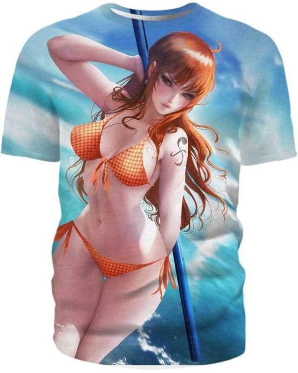 Nami On The Beach - All Over Apparel - T-Shirt / S - www.secrettees.com