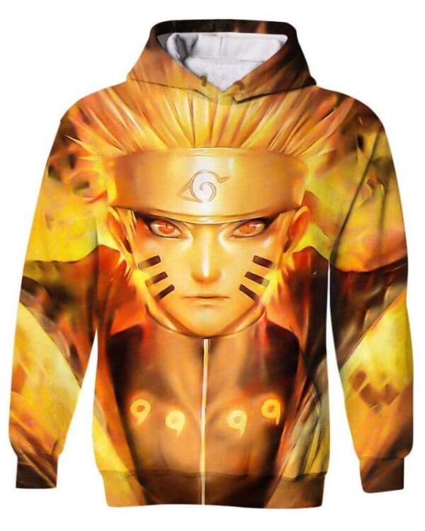 Naruto Fire - All Over Apparel - Kid Hoodie / S - www.secrettees.com