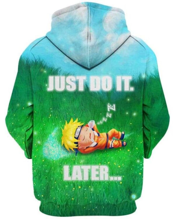 Naruto - Just Do It Later - All Over Apparel - www.secrettees.com