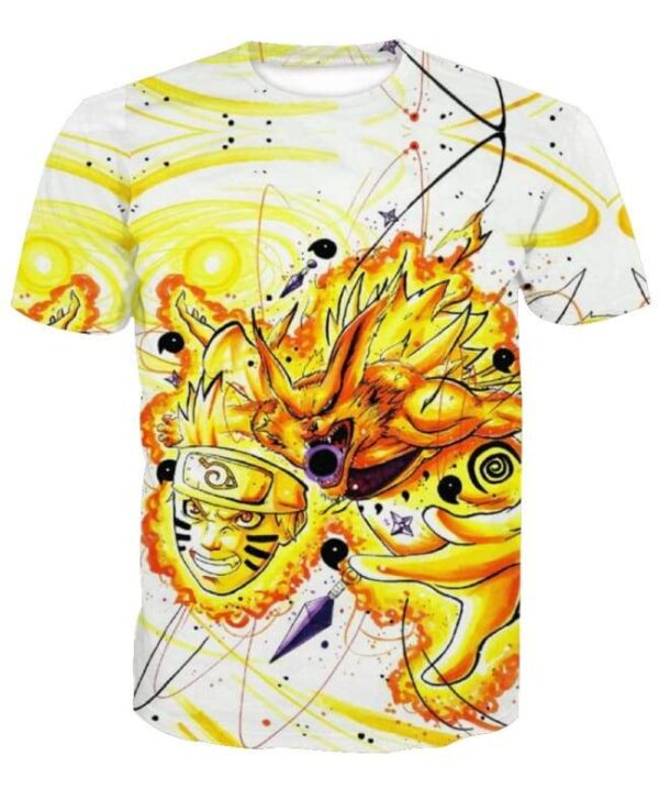 Naruto Kyuubi Mode 3D T-shirt - All Over Apparel - www.secrettees.com