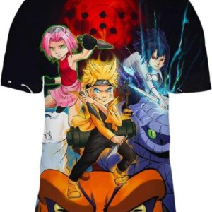 Naruto Legendary Team 7 - All Over Apparel - T-Shirt / S - www.secrettees.com