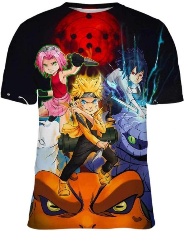 Naruto Legendary Team 7 - All Over Apparel - T-Shirt / S - www.secrettees.com