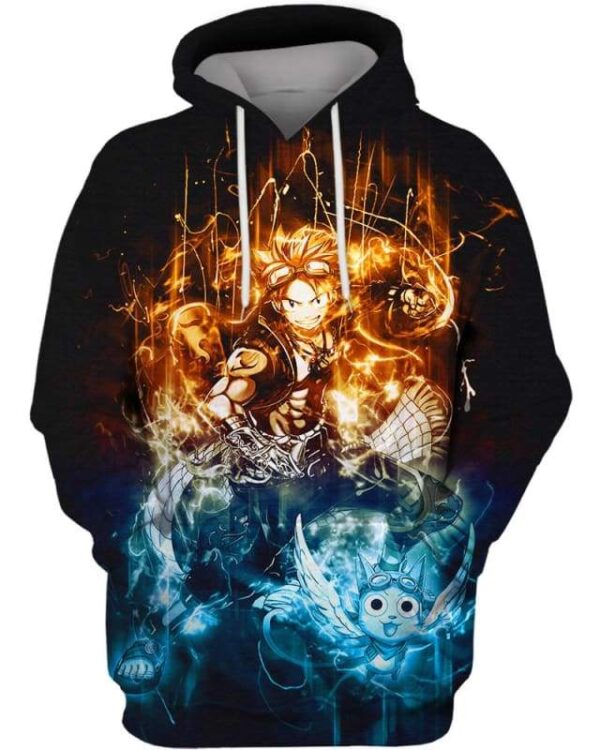 Natsu Dragneel - All Over Apparel - Hoodie / S - www.secrettees.com