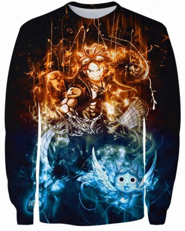 Natsu Dragneel - All Over Apparel - Sweatshirt / S - www.secrettees.com