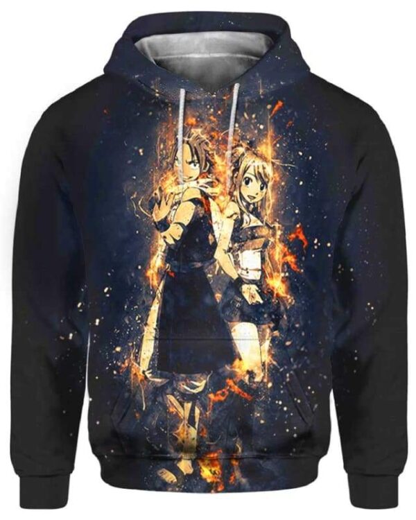 Natsu Dragon - All Over Apparel - Hoodie / S - www.secrettees.com