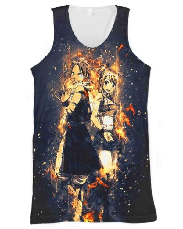 Natsu Dragon - All Over Apparel - Tank Top / S - www.secrettees.com