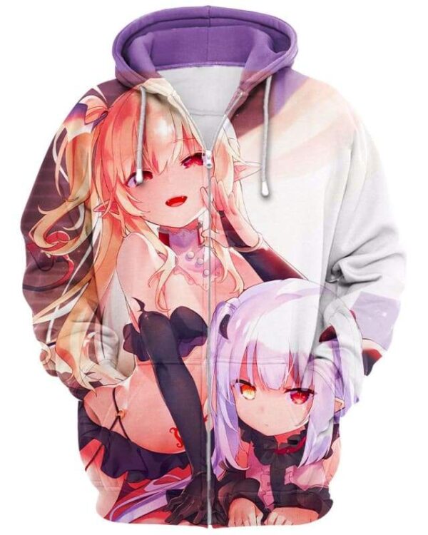 Naughty Girls - All Over Apparel - Zip Hoodie / S - www.secrettees.com