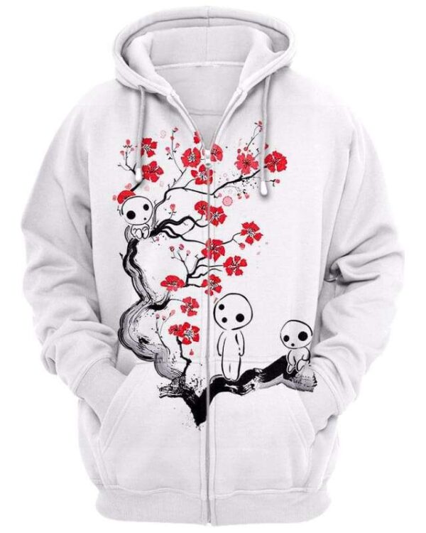Naughty Kodama - All Over Apparel - Zip Hoodie / S - www.secrettees.com
