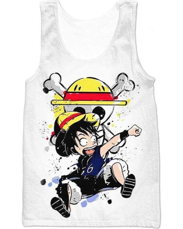 Naughty Luffy - All Over Apparel - Tank Top / S - www.secrettees.com