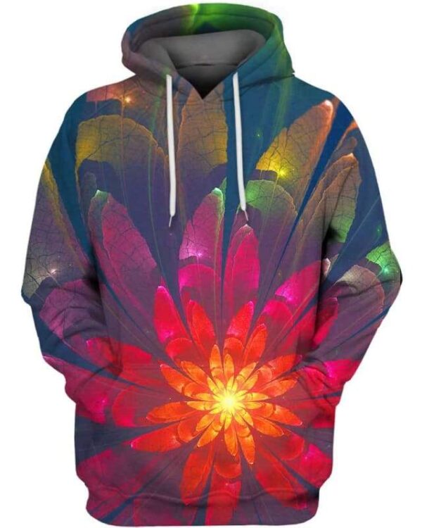 Neon Flowers - All Over Apparel - Hoodie / S - www.secrettees.com