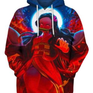 Nezuko Plaintive - All Over Apparel - Hoodie / S - www.secrettees.com