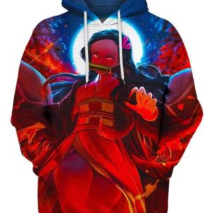 Nezuko Plaintive - All Over Apparel - Hoodie / S - www.secrettees.com