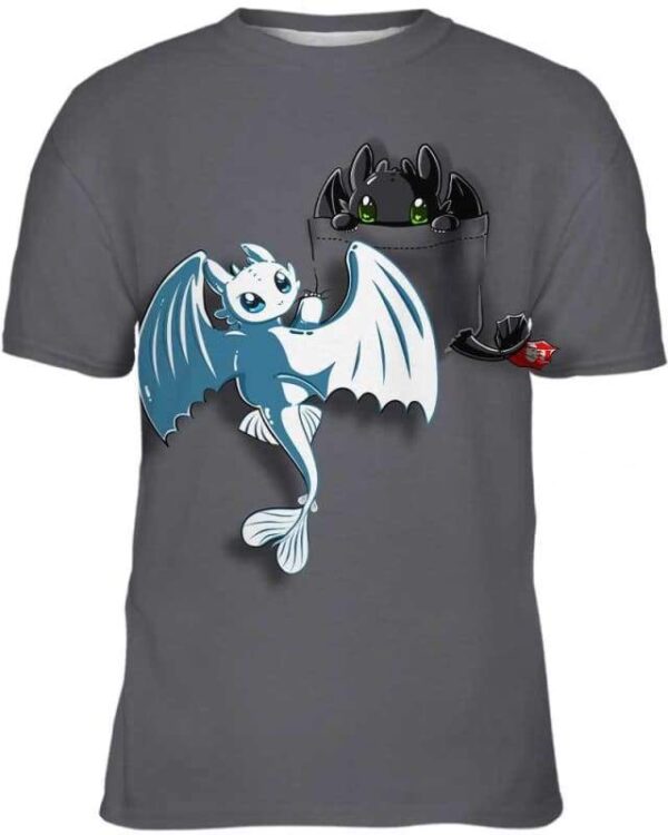 Night Fury Pocket - All Over Apparel - Kid Tee / S - www.secrettees.com