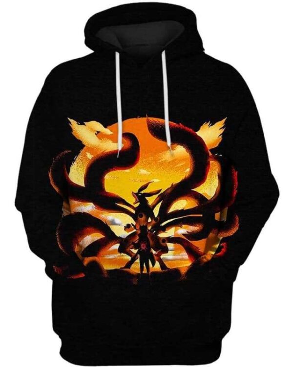 Nine-Tailed Fox Roar - All Over Apparel - Hoodie / S - www.secrettees.com