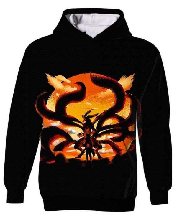 Nine-Tailed Fox Roar - All Over Apparel - Kid Hoodie / S - www.secrettees.com