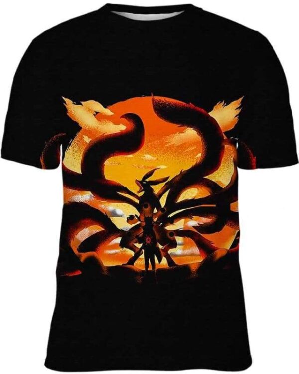 Nine-Tailed Fox Roar - All Over Apparel - Kid Tee / S - www.secrettees.com