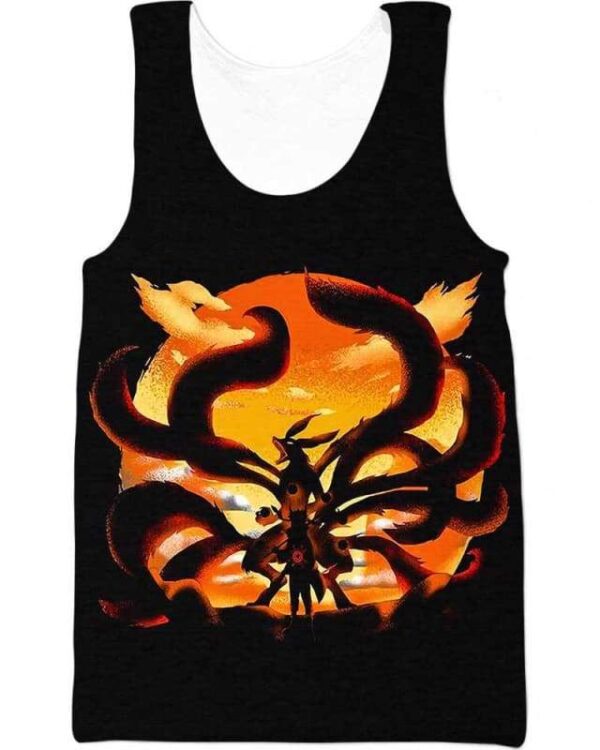 Nine-Tailed Fox Roar - All Over Apparel - Tank Top / S - www.secrettees.com