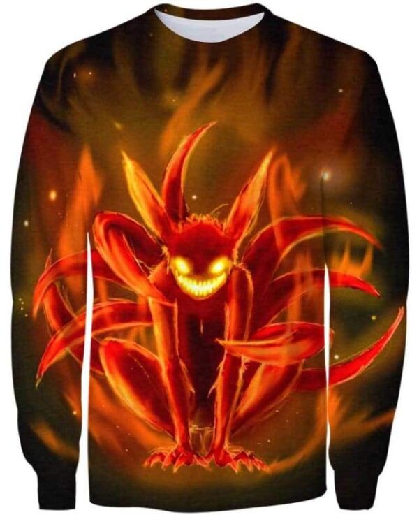 Nine Tails Demon Fox - All Over Apparel - Sweatshirt / S - www.secrettees.com