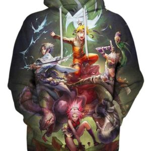 Ninja And Monsters - All Over Apparel - Hoodie / S - www.secrettees.com