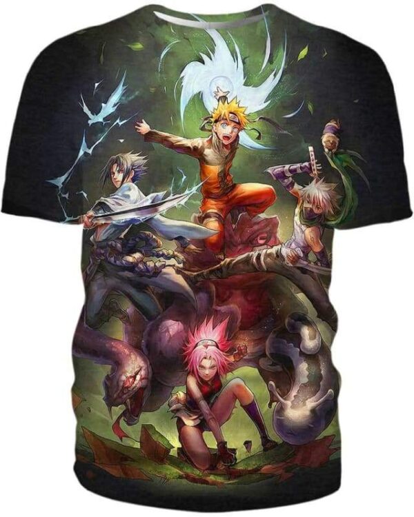 Ninja And Monsters - All Over Apparel - T-Shirt / S - www.secrettees.com