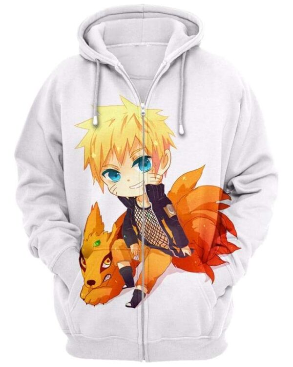 Ninja Friendship - All Over Apparel - Zip Hoodie / S - www.secrettees.com
