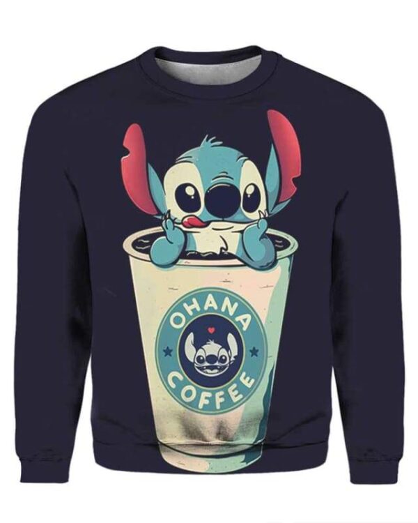 Ohana Coffee - All Over Apparel - Sweatshirt / S - www.secrettees.com