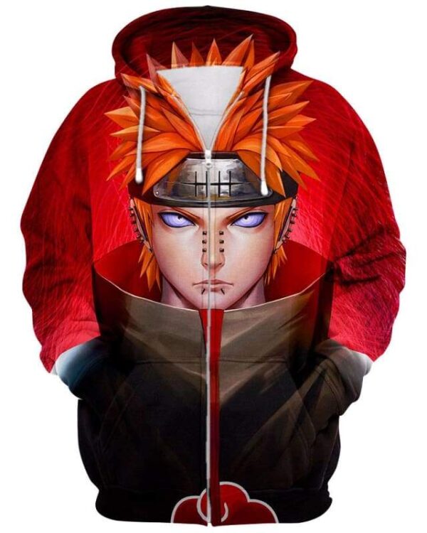 Pain Nagato - All Over Apparel - Zip Hoodie / S - www.secrettees.com